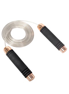 Buy Skipping Rope Adult With Ball Bearings For Women, Men, And Kids , Adjustable Steel Speed Jump Rope For Workout With Foam Handles For Gym Fitness Home Exercise in UAE