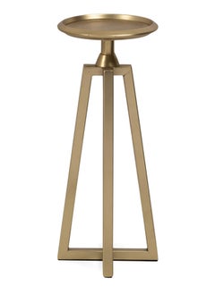 Buy Stoic Pillar Candle Holder, Gold - 12x30.5 cm in UAE