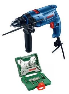 Buy Professional Drill 550 Watt 13 mm with X-Line drill bit set 33 pcs in Saudi Arabia