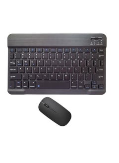 Buy Ultra-Slim Bluetooth Keyboard and Mouse Combo Rechargeable Portable Wireless Keyboard Mouse Set for Apple iPad iPhone iOS 13 and Above Samsung Tablet Phone Smartphone Android Windows in UAE