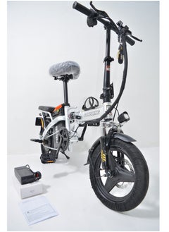 Buy Electric Bike 48 Volts 12,000 Amps Speed of 40 Kilometers Per Hour Foldable with a Front Light a Rear Light and a Battery That can be Easily Removed and Installed in Saudi Arabia