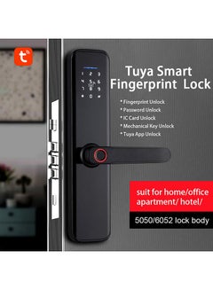 اشتري Tuya Smart Lock Fingerprint Lock Door Lock Keypad Door Lock with Handle Fingerprint Electronic Deadbolt Door Lock Smart Door Lock Compatible with Tuya APP في الامارات