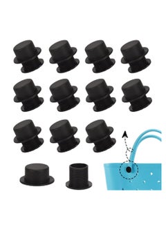 اشتري 12 Sets Screw Rivets Replacement for Beach Tote Bag Handles Durable Rubber Buttons Easy Repair Simply Southern Bags Black في الامارات