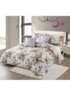 Buy Quilt set, one person, consisting of 4 pieces, polyester comforter, size 160 by 210 cm in Saudi Arabia