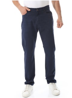 اشتري Straight Leg Gabardine Pants_Navy Blue في مصر