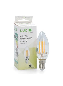 Buy 3-Piece 4W 2700K 470 Lumen E27 LED Bulb Set Warm White 35 x 99 mm L-BL-0110-4W-T-P3 in Saudi Arabia