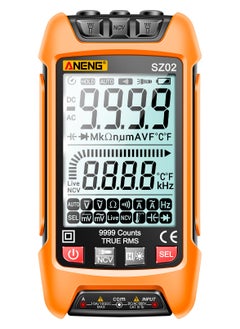 Buy SZ02 Smart Digital Multimeter Auto Range 9999 Counts NCV Universal Meter Handheld Multifunctional Tester Voltmeter Ammeter Orange in Saudi Arabia