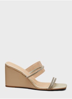 Buy Double Strap Wedge Sandals in UAE