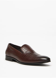 Buy Textured Slip-On Loafers in UAE