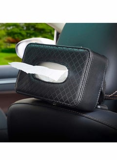 Buy Car Tissue Holder - Mask For PU Leather Backseat Kleenex Holder,Wipes Dispenser Visor,Car Napkin Box in UAE