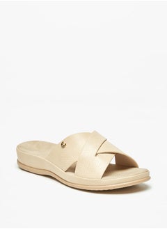 Buy Women Textured Slip-On Sandals in Saudi Arabia