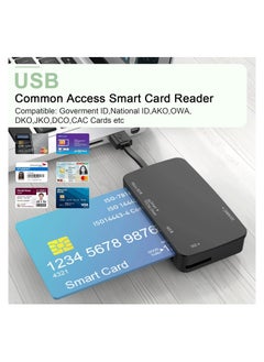 Buy Smart Card Reader, Multi SD Card Reader, 6 in 1 USB Memory Card Reader for Camera Memory/Bank Card SIM/Chip/IC/CAC Card, Plug & Play, SIM Card Reader Compatible with Windows, Linux, Mac OS in UAE