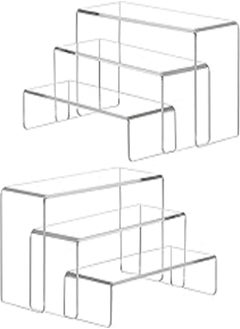 Buy AMIAZI® 6 pcs Clear Acrylic Showcase Display Risers Dessert and Cupcake Stand Risers for party event shoe Riser Display Organizer Cosmetics Display Riser in Egypt