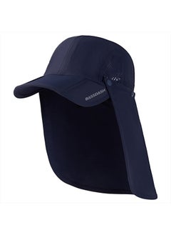 اشتري UPF 50+ Foldable Fishing Hat Baseball Cap with Removable Neck Flap Portable for Men Women Golf Hiking في الامارات