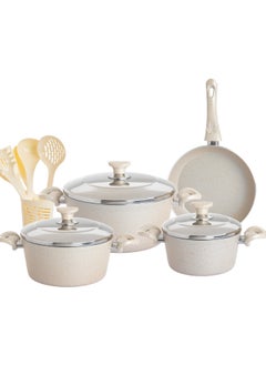 Buy 13 Pieces Turkish Granite Cookware Set With Stainless Steel Lid in Saudi Arabia