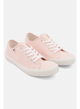 Buy Women Lace Up Closed Toe Casual Shoes, Pink Combo in Saudi Arabia