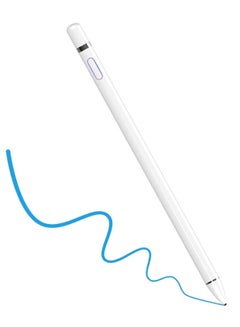 اشتري قلم ستايلس رقمي لجهاز iPad iPhone Tablet ، متوافق مع أي من المنتجات الإلكترونية لأنظمة Android و Apple (أبيض) في الامارات