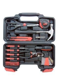 Buy 39-Piece Tool Set General Household Hand Kit with Plastic Toolbox in Saudi Arabia