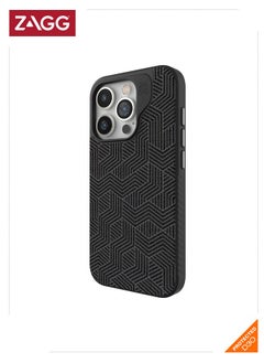 اشتري Apple iPhone 15 Pro Case , ZAGG Cass - London Snap Series Magsafe Case - Black Geo في الامارات