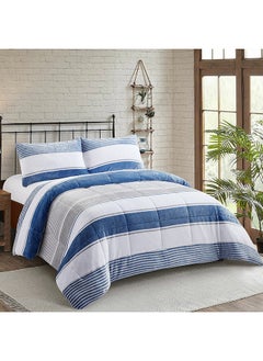 اشتري Pilvi Jennee Printed Flannel 3-Piece King Comforter Set 240 x 220 cm في الامارات