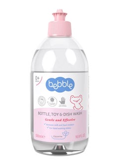 Buy Bebble Baby Bottle Toy and Dish Wash Liquid | No Fragrance Sulphate | Water Soluble | 500ml in UAE