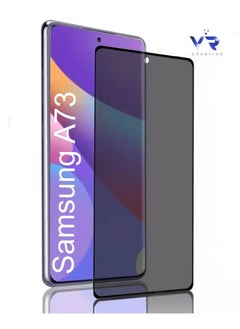 Buy Privacy Anti-Spy Tempered Glass Screen Protector For Samsung A73  - Black in UAE