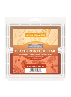 Buy 100-Piece Beachfront Cocktail 3-in-1 Fragrance Scented Wax Melt Blends Cream and Orange 262 g 87831171 in Saudi Arabia