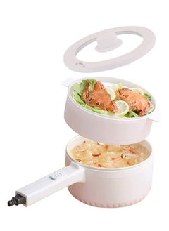 Buy 2L Electric Hot Pot Portable Non-Stick Pan for Steak, Egg, Fried Rice, Ramen, Oatmeal, Soup, Two Power Control and No Toxic Substances in Saudi Arabia