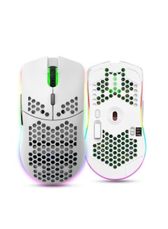 Buy Wireless RGB Gaming Mouse White in Saudi Arabia