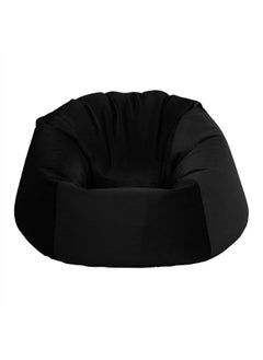 Buy Chair | Round Bean Bag Velvet - Black in Saudi Arabia