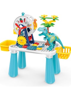 Buy Diy Dinosaur Ferris Witheels Blocks Table, 52 Pcs, Stem Series - Multicolour in Saudi Arabia