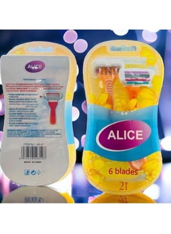 Buy Alice 6Blades Smooth Shave With Passion Flower Scent 2 Shaver in Egypt