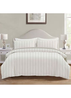 اشتري Aw24 - Ariana 6 Pieces King Comforter Set - 240X260Cm White (Vistacom - 015) | 100 % Cotton Breathable Bedding Sheet And Pillow Cases For Bedroom في الامارات