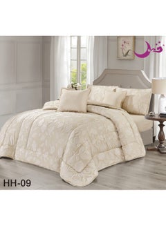Buy Comforter set for one person, medium summer filling, consisting of 4 pieces / single size160+210cm in Saudi Arabia