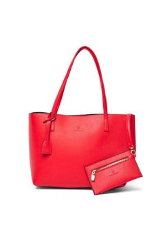 Buy Fancy Faux Leather Logo Embellished Bag With Adjustable Shoulder Strap in Egypt