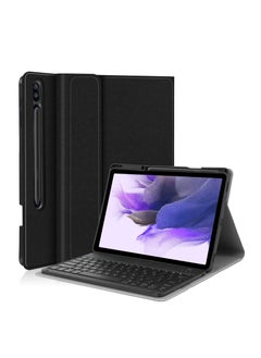 Buy Lightweight Smart Cover with Magnetically Detachable Wireless Keyboard for Samsung Galaxy Tab S8 Plus 12.4 inch Black in Saudi Arabia