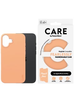 اشتري CARE by PanzerGlass® Phone Case for Apple iPhone 16 Plus Peach Slim Design, Fashion Elegant Look, Enhanced Camera Protection, Recycled Materials, Seamless MagSafe Compatibility في الامارات