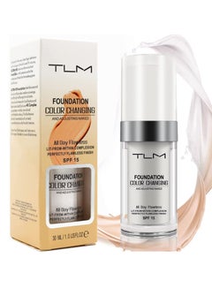 Buy TLM Colour Changing Foundation for Different Skin Tone, Foundation Makeup Base Nude Face Liquid Full Coverage Concealer, TLM Concealer Cover Cream in Saudi Arabia
