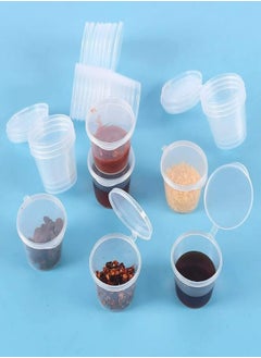 Buy THE PACK Mini 30ml Cups, 20 Microwave Cups - Durable Clear Plastic Sauce Containers Disposable Samples, Seasoning or Decoration in Egypt