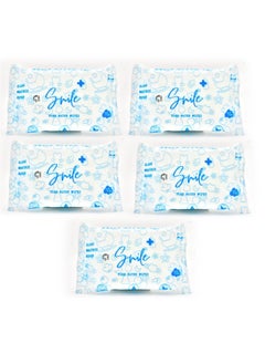 Buy Pure Water Wipes 10's Travel Size Pack of 5 in UAE