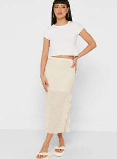 Buy Side Slit High Waist Skirt in UAE