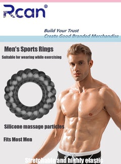 اشتري Silicone Elastic Men Sports Ring Easy Stretch Resistance Tear Resistance Exercise Ring Extended Endurance Waterproof Wear Resistant Soft Suitable for Male Sports Home في السعودية