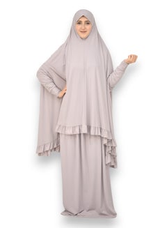 Buy Long prayer dress with sleeves two pieces . in UAE