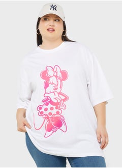 اشتري Minnie Oversize Front & Back Print T-Shirt في الامارات