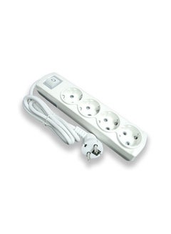 اشتري ALPHA NOUR Power Strip أربعة مآخذ - حمل آمن - مادة عالية جدًا لجميع الأجهزة الكهربائية والمنزلية 16A 250V صنع في تركيا في مصر