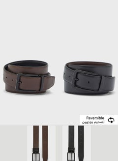 Buy Faux Leather Formal Belt in Saudi Arabia
