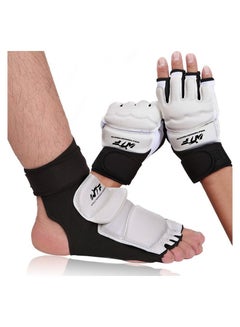 Buy Sanda Set Taekwondo Gloves Foot Cover Protective Gear Adult Hand Protective Foot Boxing Gloves Taekwondo Protective Gear Training Camp Karate XL in UAE