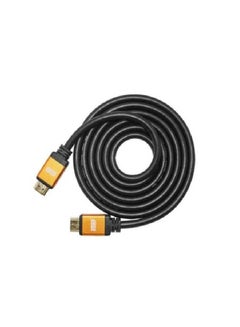 Buy HDMI To HDMI Convertor Cable 10MTR Black/Yellow/Gold in Saudi Arabia