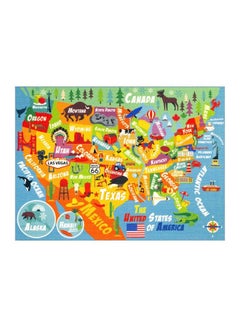 Buy Playtime Collection Usa United States Map Educational Learning & Game Area Rug Carpet For Kids And Children Bedrooms And Playroom (3'3" X 4'7") in UAE