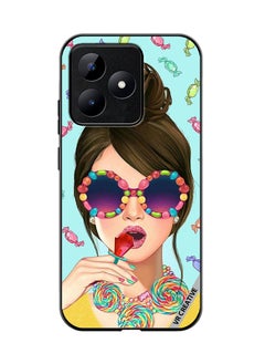 Buy Protective Case Cover For Realme C53 Stylish Girl Design Multicolour in UAE